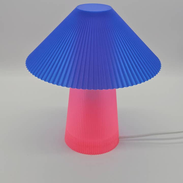 Coast Fig - Wholesale Accent/Desk Lamp - Straight shroom Table Lamp (Vibrant Pink-Blue)5