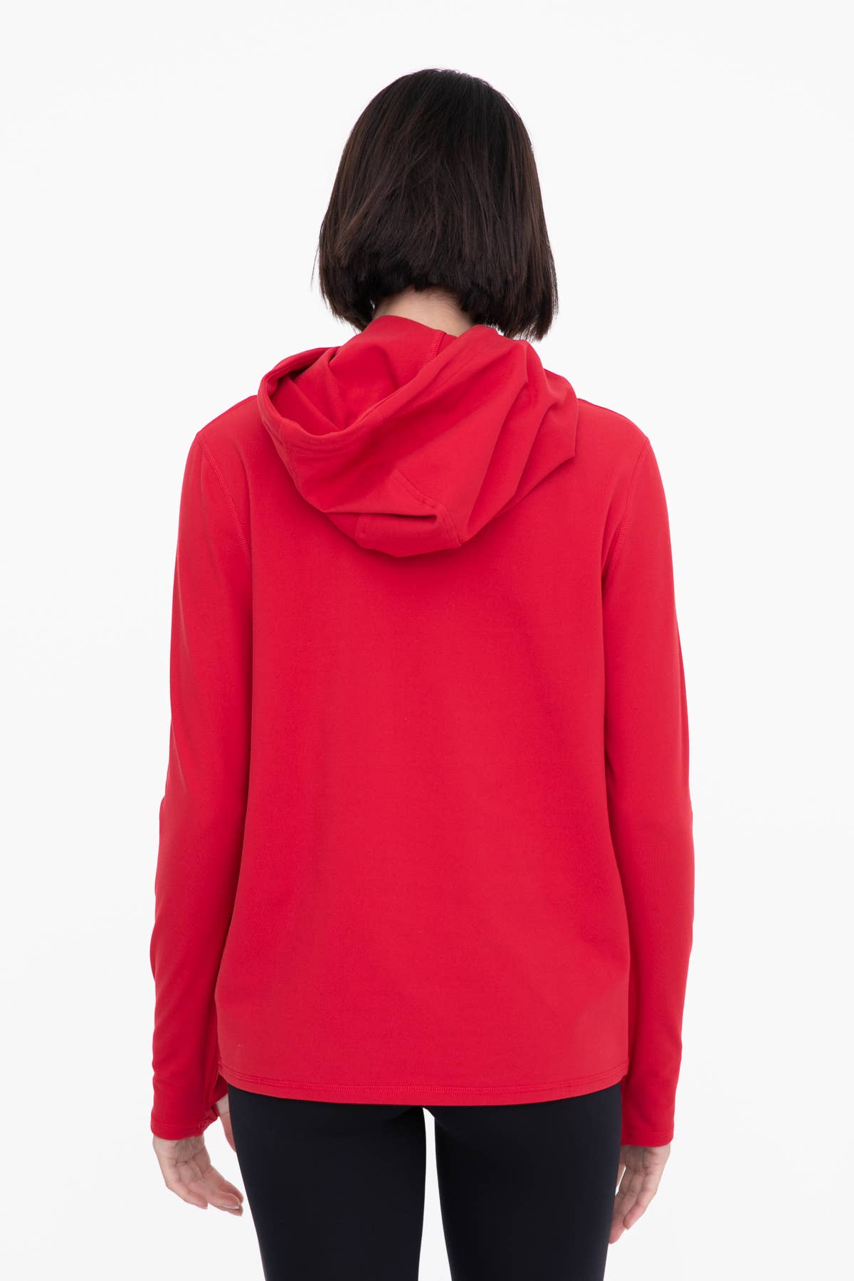 Mono B - Vendita all'ingrosso Felpa con cappuccio - Donna - VERDE - Pullover con cappuccio Boxy Active Essential5