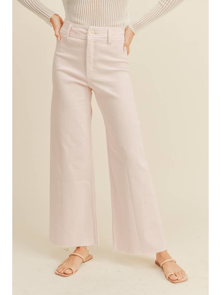 MIOU MUSE - Vente Jean – femme - Pantalon en denim droit à jambes larges MMP62314