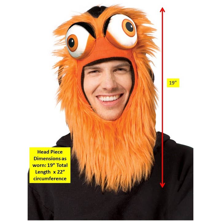 Rasta Imposta - Wholesale Costume - Men's - NHL Philadelphia Flyers Gritty Mascot Ski Hat Mask3
