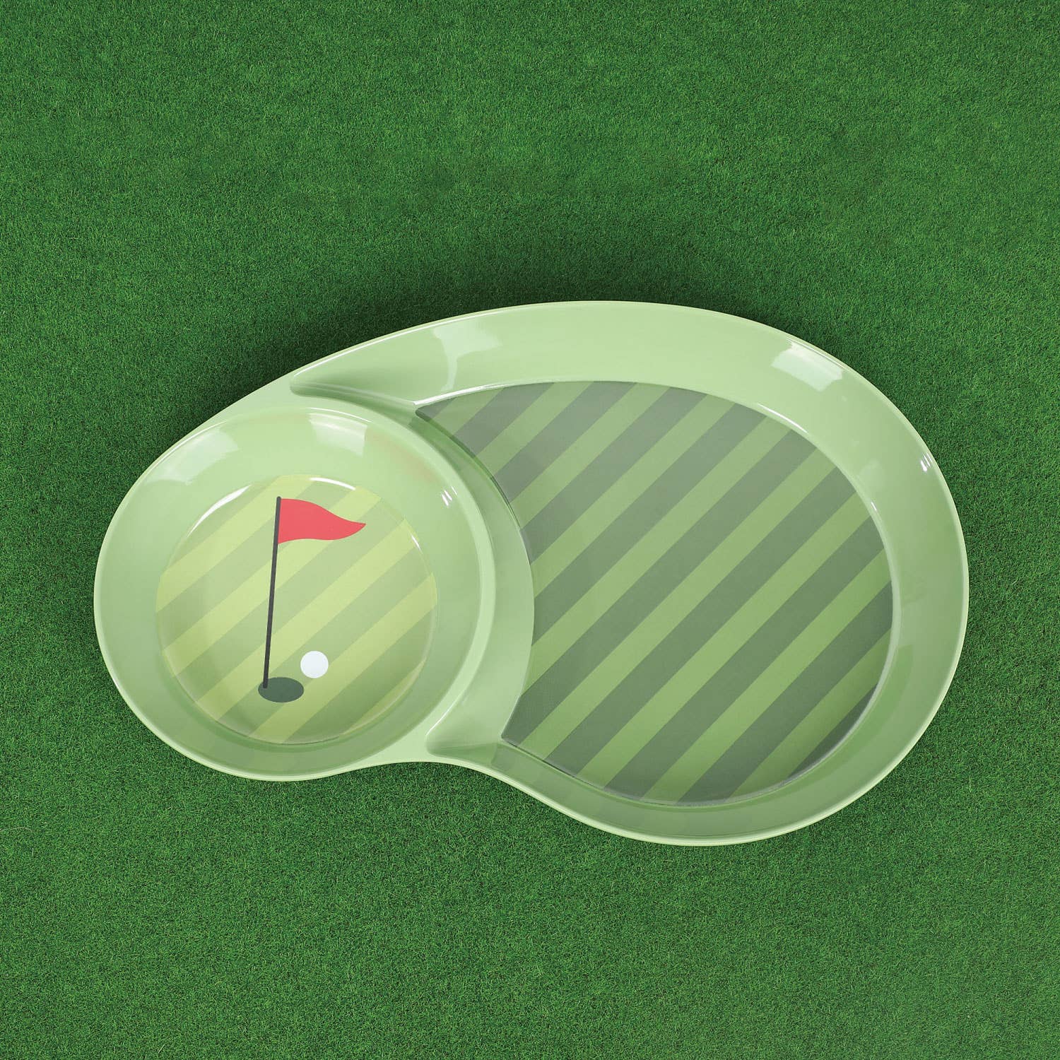 Supreme Housewares - Wholesale Platter - 16" Golf-Themed Melamine Chip and Dip Platter10