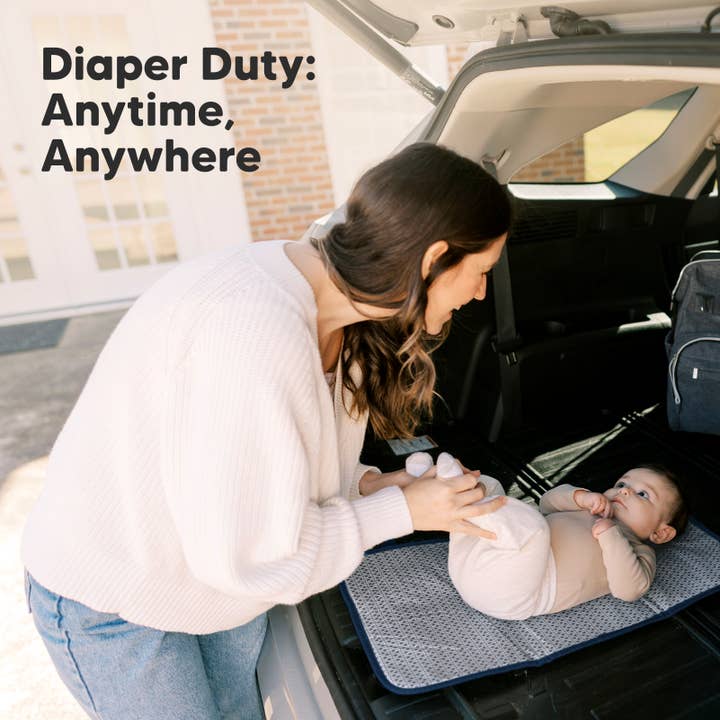 Navy Blue Swift Portable Changing Pad for Baby, Diaper Changing Mat for wholesale on Faire7