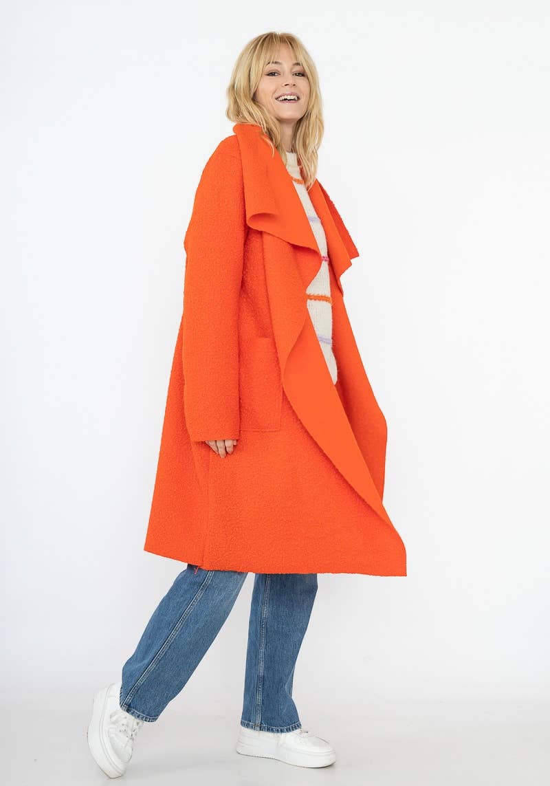 LINEN & COTTON HOUSE - Vente Manteau – femme - VESTE BOUCLETTE MATIERE RESPONSABLE + SIZE  35122 55