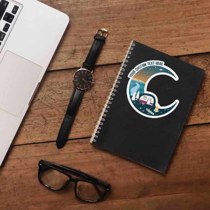 Sentinel Supply - Wholesale Sticker - Custom Forest RV Moon Stickers - Campground Name Drop Decals4