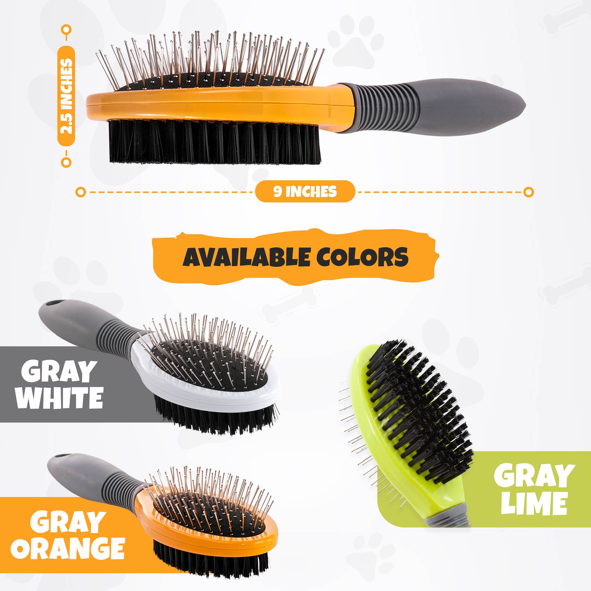 Precious Tails - Wholesale Pet Brush - Cat/Dog - Precious Tails Double-Sided Pet Grooming Brush7