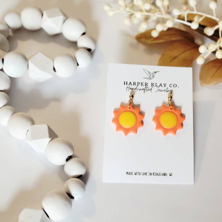 The Sunshine Set- Polymer Clay Dangle Earrings for wholesale by Harper Klay Co