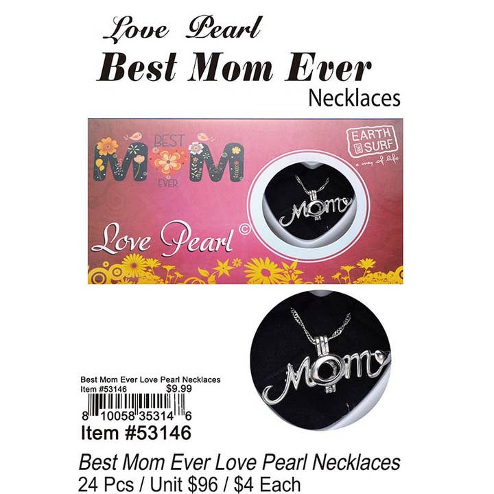 7 Star - Wholesale Jewelry Set - "BEST MOM EVER" Love Pearl Kit with Pendant Necklace