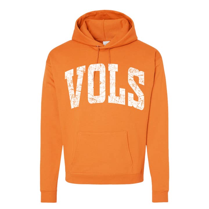 Tennessee VOLS Distressed Orange Hoodie – Unisex Game Day Sweatshirt for wholesale by Top Knot Apparel