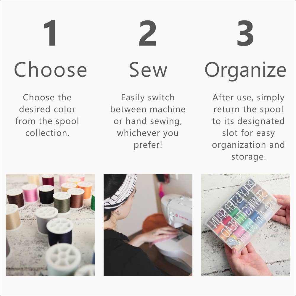 LEONIS SHIRTS & FAVORITES – wholesale Tråd – LEONIS SHIRTS & FAVORITES 30-färgs allround polyester-sytrådar 100 m5