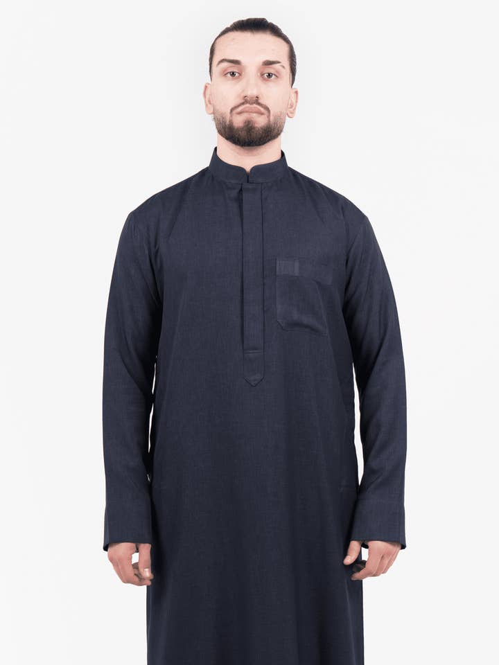 Semiramis Abadi Thobe blu marino da uomo per la vendita all'ingrosso da parte di MY LITTLE JUBBA