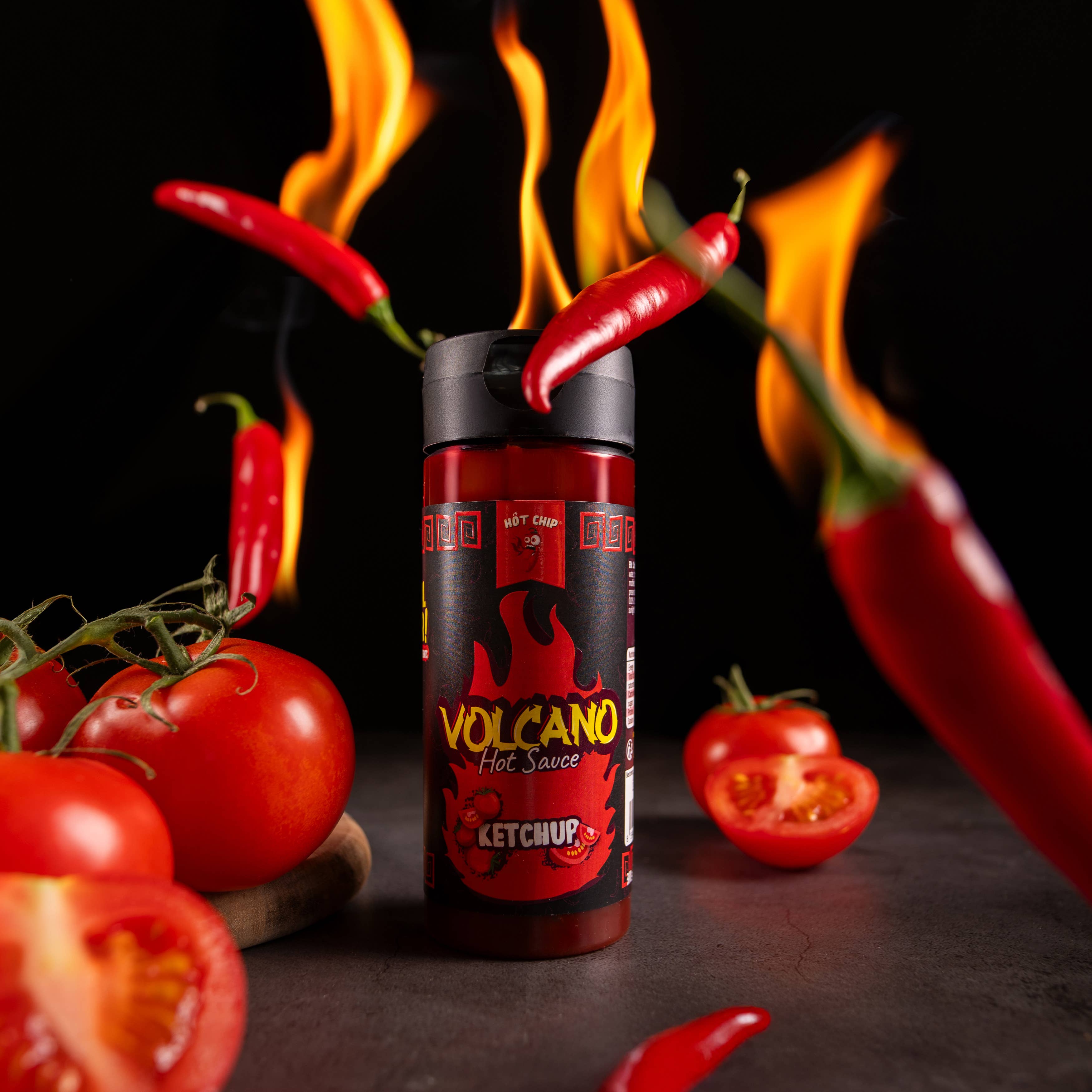 HOT-CHIP – wholesale Ketchup – Ketchup Hot Sauce 270 ml – Volcano1