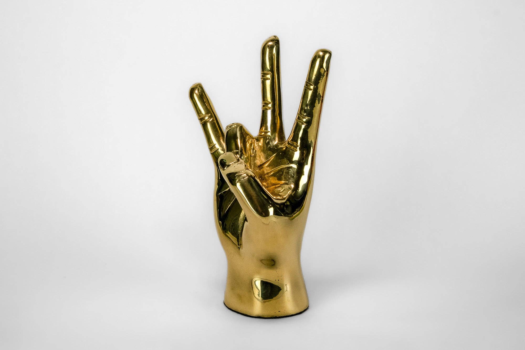 PRIZE - Vente Sculpture - Sculpture en laiton de signe de main Cougar Paw, Pitchfork ou Triton1