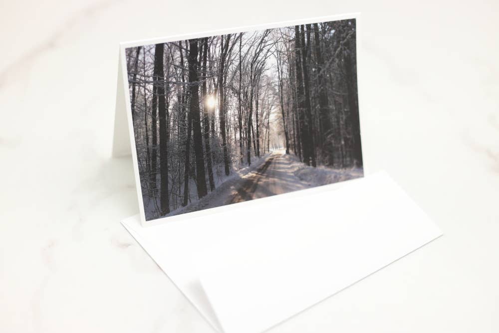 New England Prints - Wholesale Stationery/Notecard Set - Box of 5 All Occasion New England Winter Blank Note Cards2