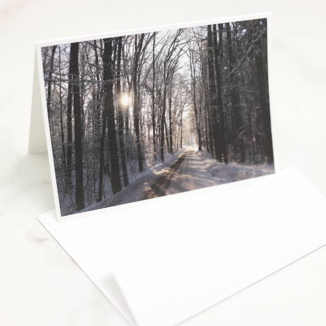 New England Prints - Wholesale Stationery/Notecard Set - Box of 5 All Occasion New England Winter Blank Note Cards2