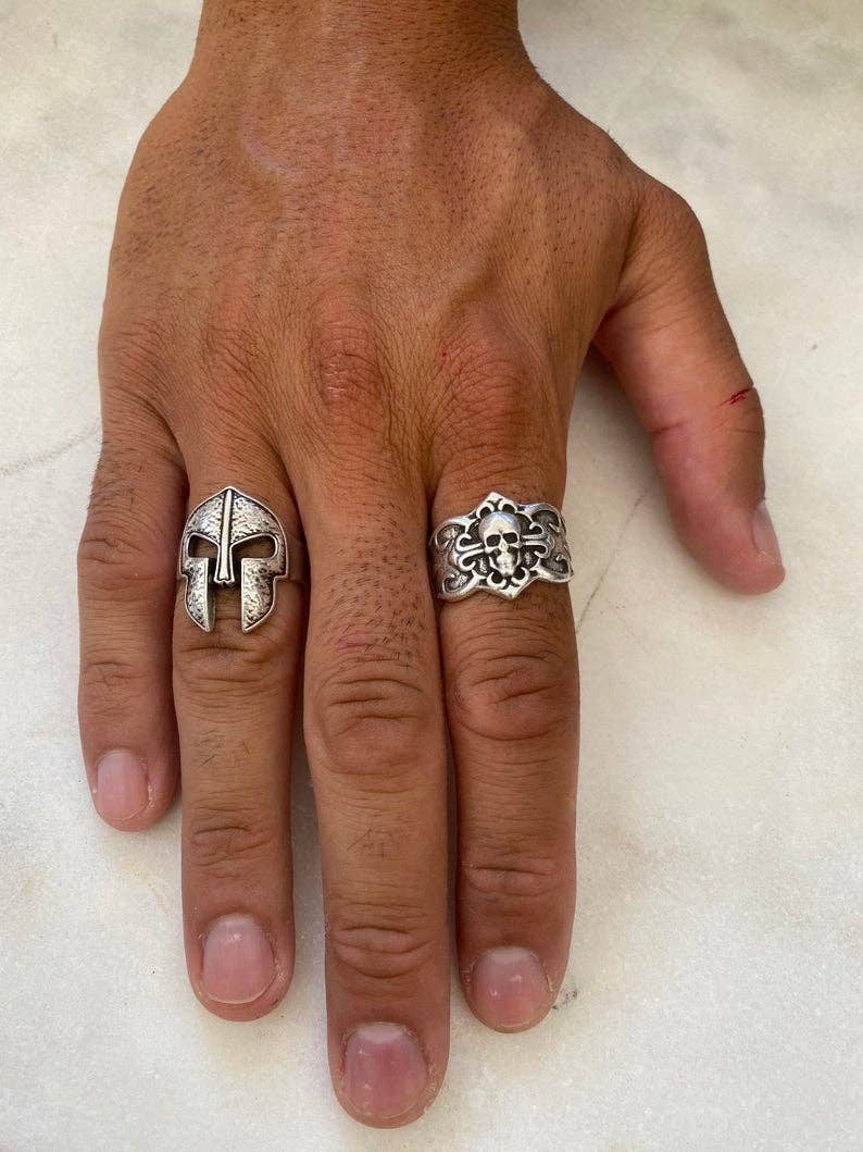 Christina Christi - Wholesale Signet Ring - Silver Skull Ring, Mens Rings, Silver Rings, Gothic Ring1