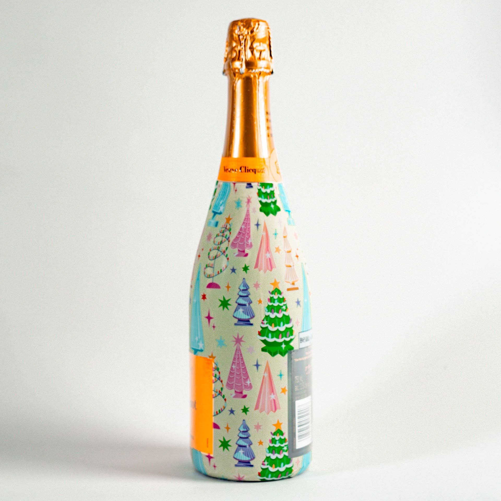Beau Bottles – wholesale Wine gift bag – Beau Bottles Timeless Christmas Trees - Champagne Collection1