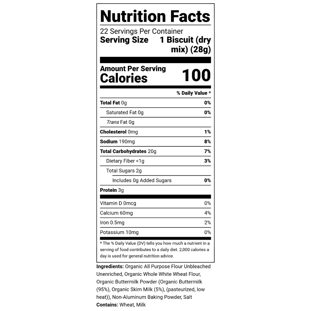 War Eagle Mill Food Group - Wholesale Biscuit Mix - Organic Buttermilk Biscuit Mix – 22 oz Bag3