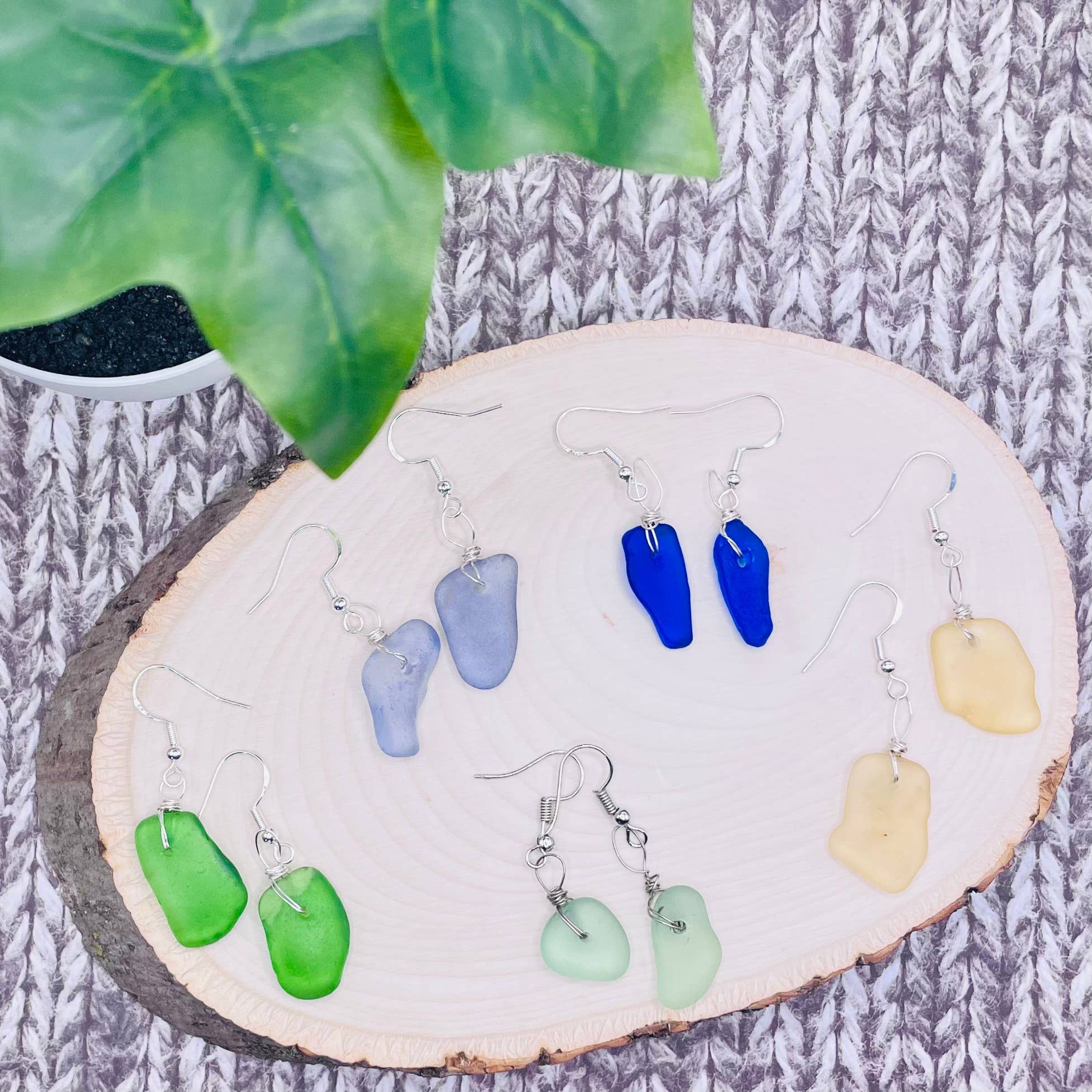 Cyn Elizabeth Studios - Vendita all'ingrosso Orecchini pendenti - Orecchini in vetro di mare Salt & Story0