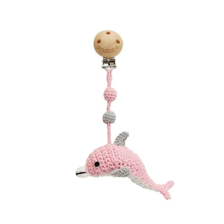 Dolphin Dolphy Pink Crochet Pram Pendant for wholesale by SindiBaba
