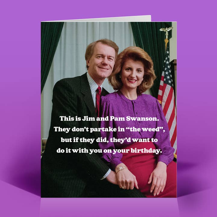 Il biglietto di compleanno con erba per la vendita all'ingrosso da parte di The Raccoon Society