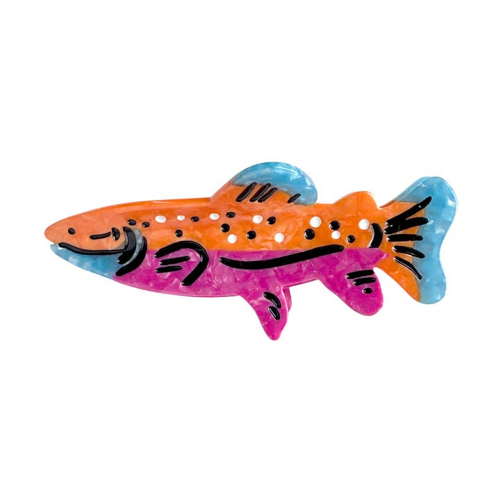 Trout Hair Claw Clip for wholesale by Wild Lettie