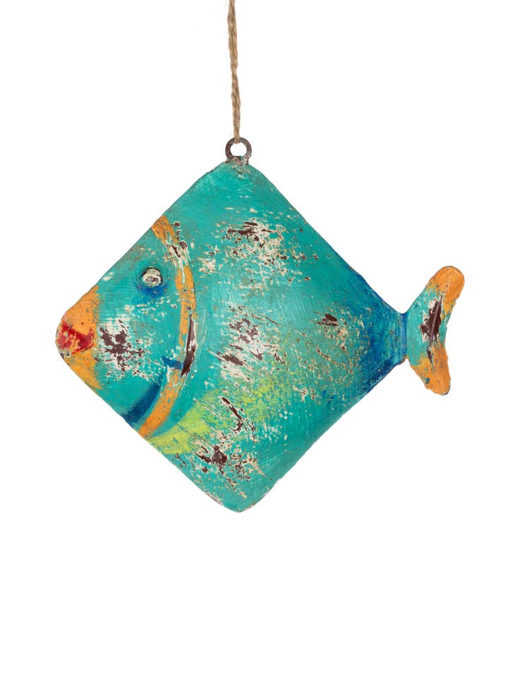 Pez verde cuadrado colgante para venta al por mayor de Shoeless Joe Ltd