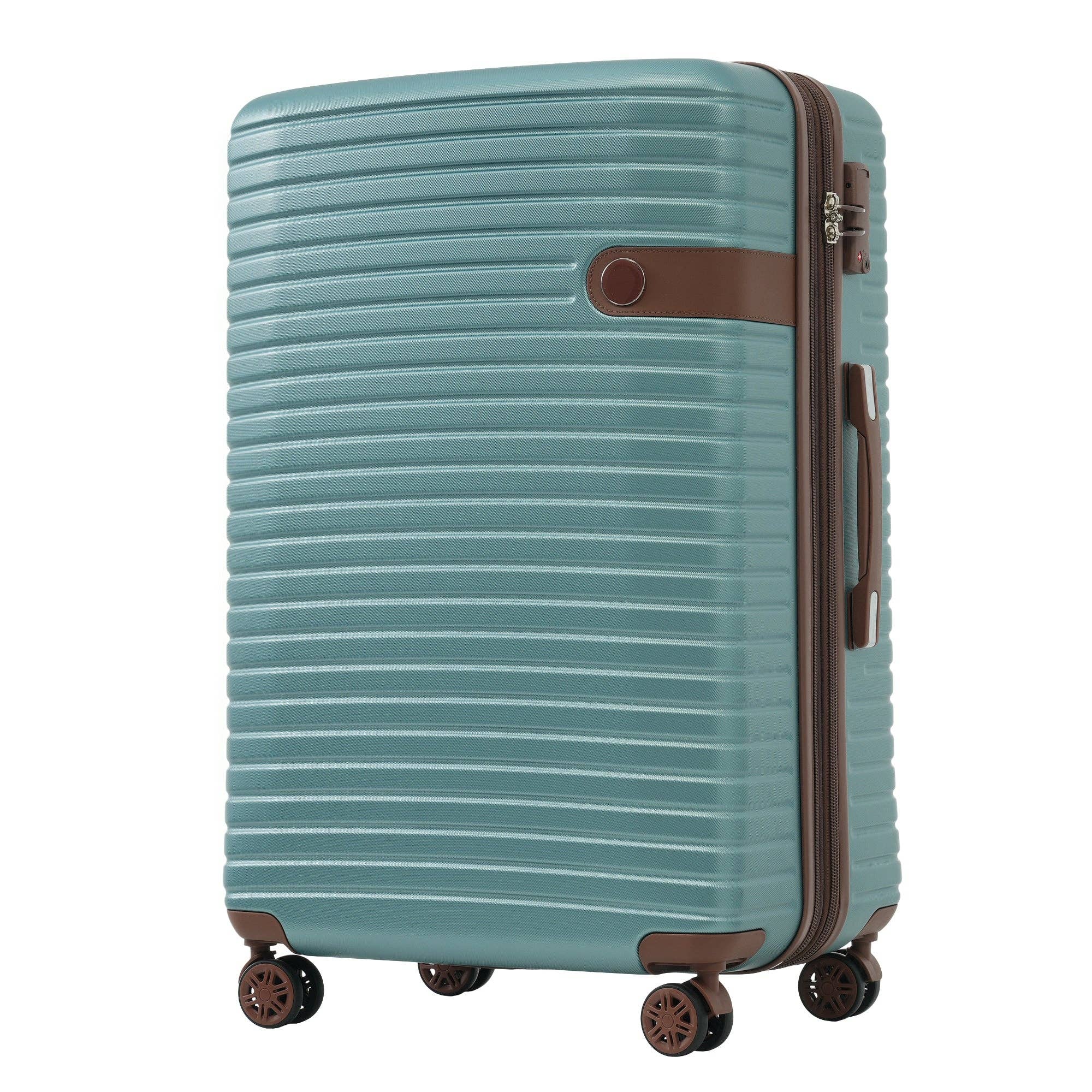 39F Inc. - Wholesale Luggage - 4-Piece Blue ABS Luggage Set (16/20/24/28") w/TSA Lock8