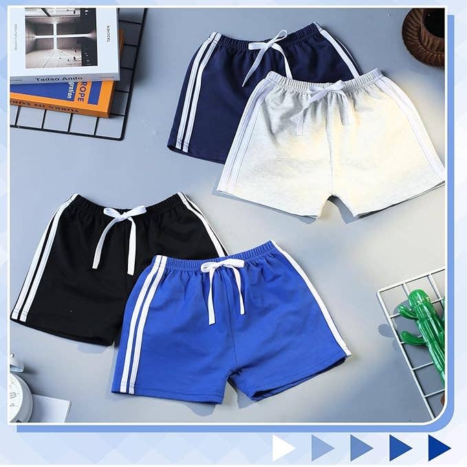 Crover - Wholesale Shorts - Kids - Boy Shorts with Drawstring – Assorted Colors (3T & 4T)2