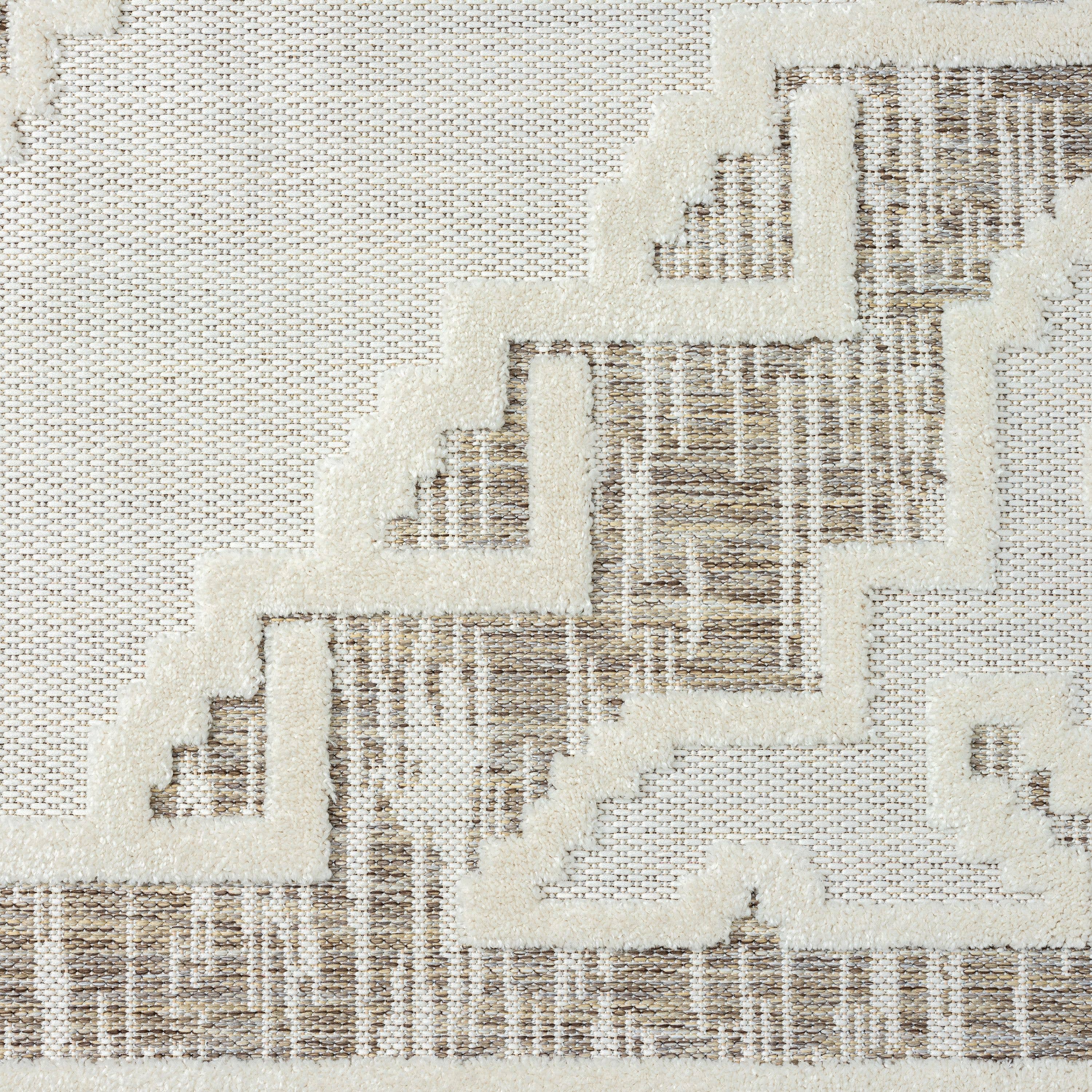 Abani Rugs - Wholesale Area Rug - Abani Indoor/Outdoor Tribal Medallion Beige Area Rug6