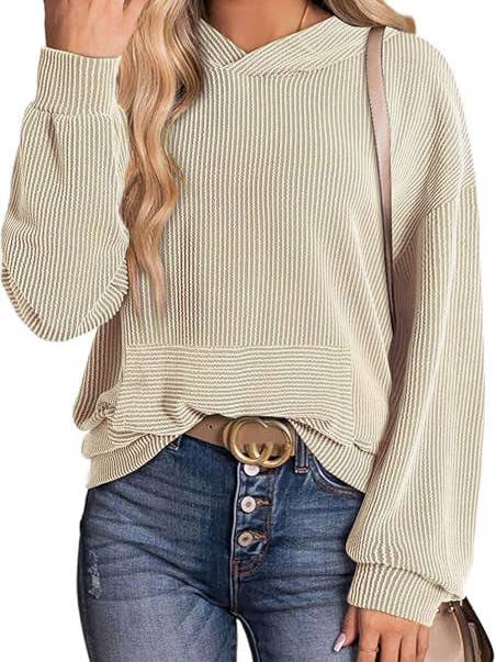 safistyle - Wholesale Sweatshirt - Women's - Women’s Loose Hooded Twisted Sweatshirt3