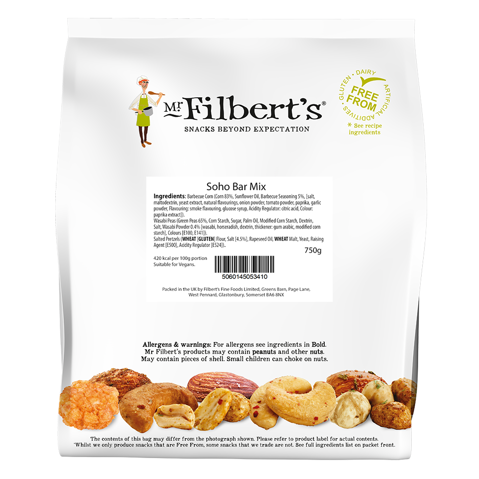 Mr Filbert's – wholesale Trail mix – Soho Bar Mix Loose Serve 750g2