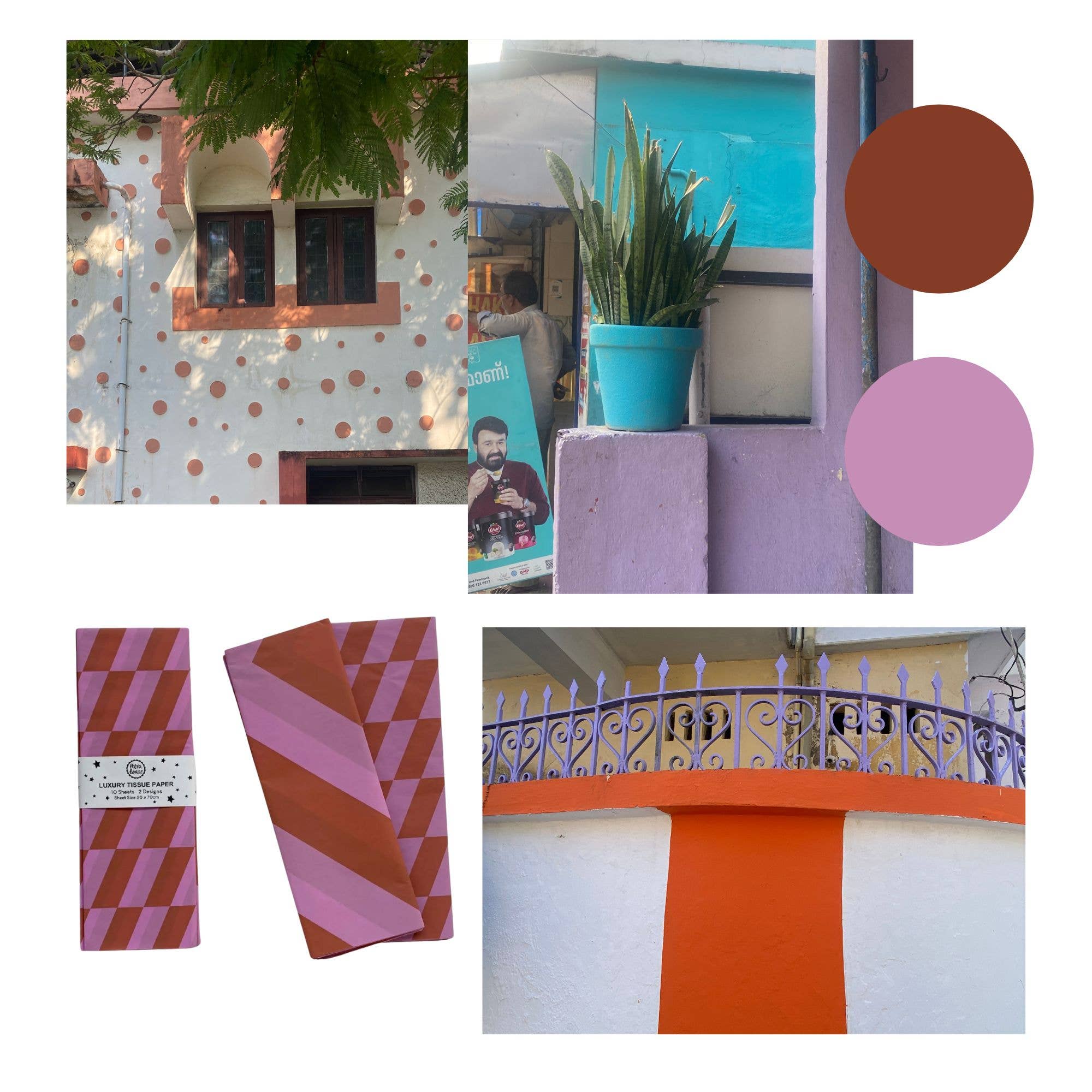 Petra Boase Ltd (US Duties Paid) - Vendita all'ingrosso Carta velina - Carta velina di lusso con motivo per confezioni regalo | Lilla/Ruggine1