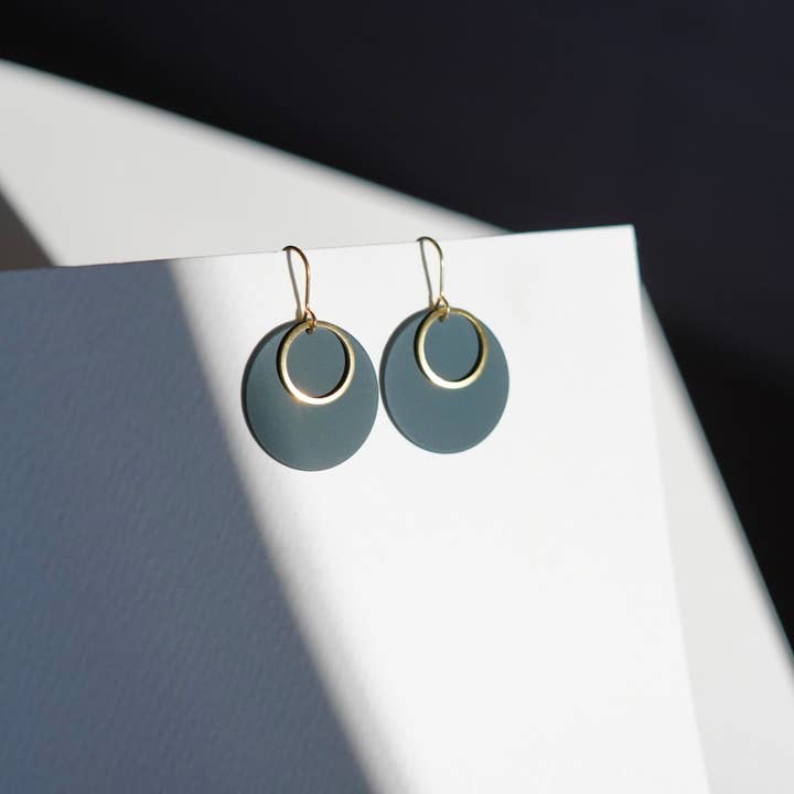 Copper Bee - Wholesale Dangle Earrings - Colour + Brass | Hoop and Colour Earrings | CB006
