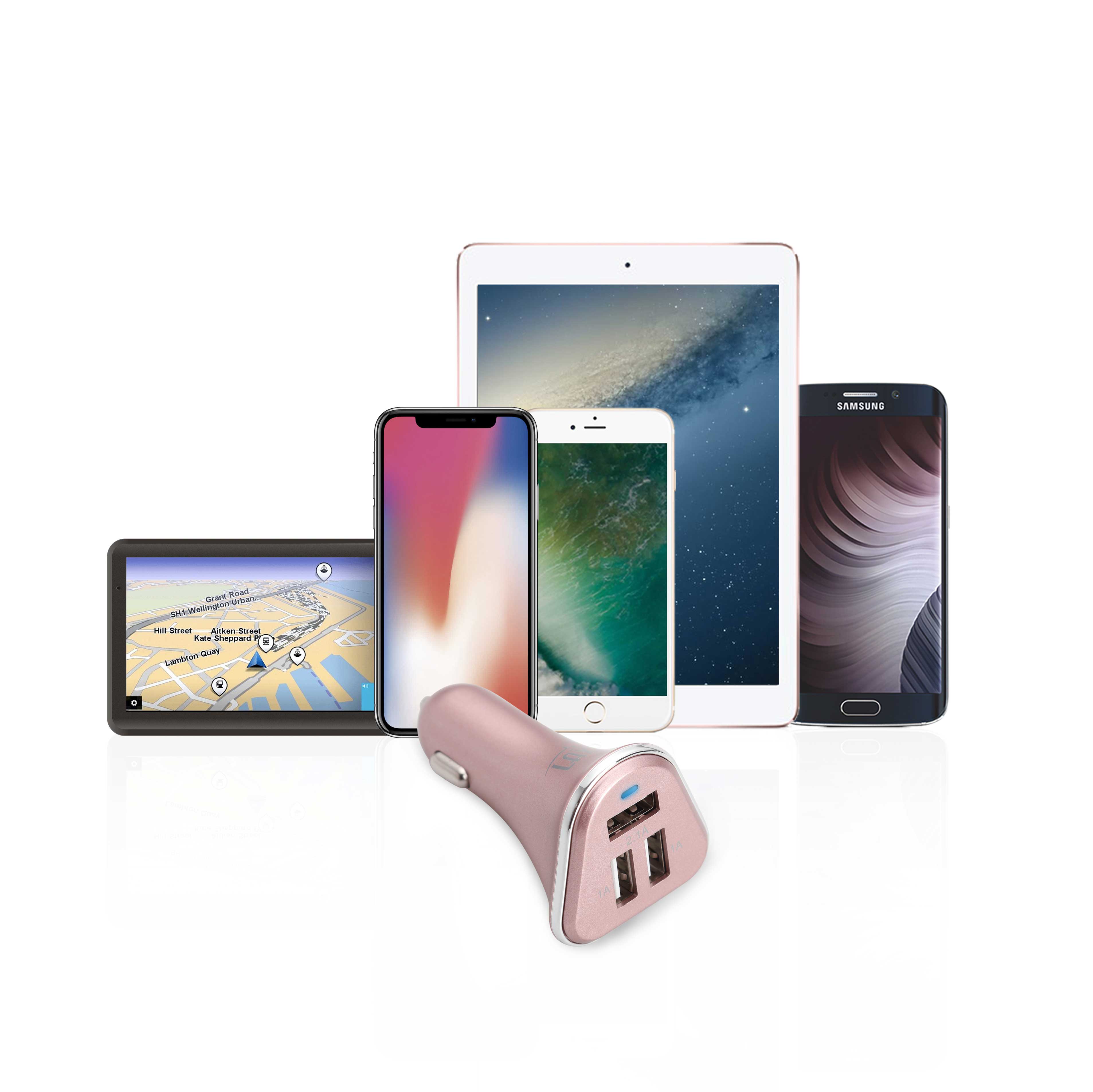 LAX Gadgets - Wholesale Portable Charger - USB 3 Ports Fast charger for Cars (Retail Packaging)28