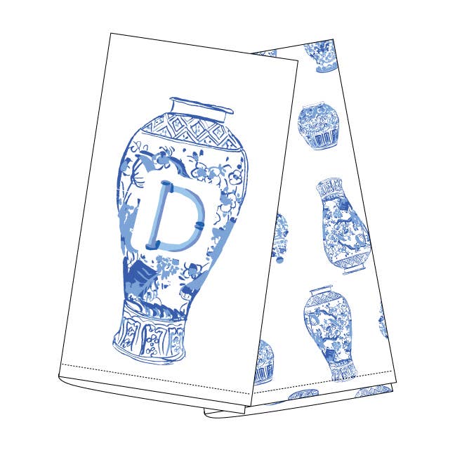 8 Oak Lane – Engroshandel Viskestykke – Ginger Jar Initial køkkenhåndklædesæt3