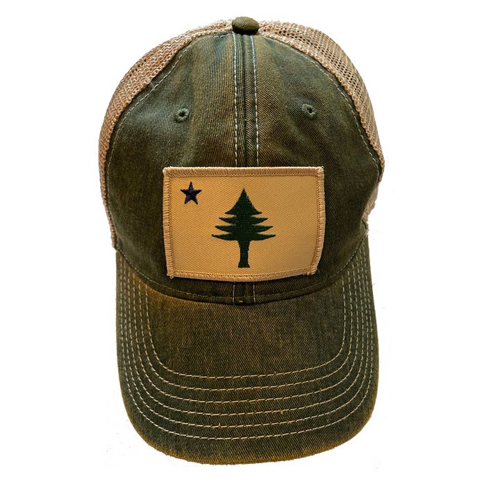 Original Maine - Wholesale Trucker Hat - Unisex - Original Maine Flag Faded Trucker Hat3