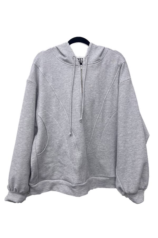 BUCKETLIST INC - Wholesale Hoodie - Women's - T1173A Zip-up French Terry Pullover Hoodie Jacket1