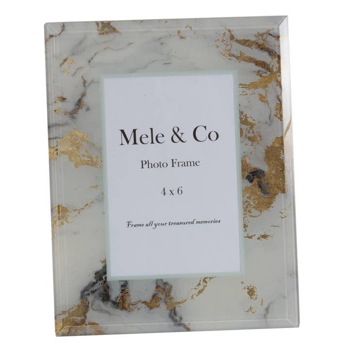 Mele and Co UK/ EU - Wholesale Picture Frame - 2530 Golden Vein Marble Effect Photo Frame