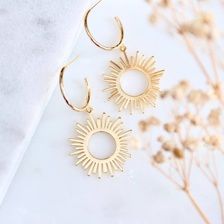 Mesa Blue - Wholesale Hoop Earrings - Sun Hoop Earrings