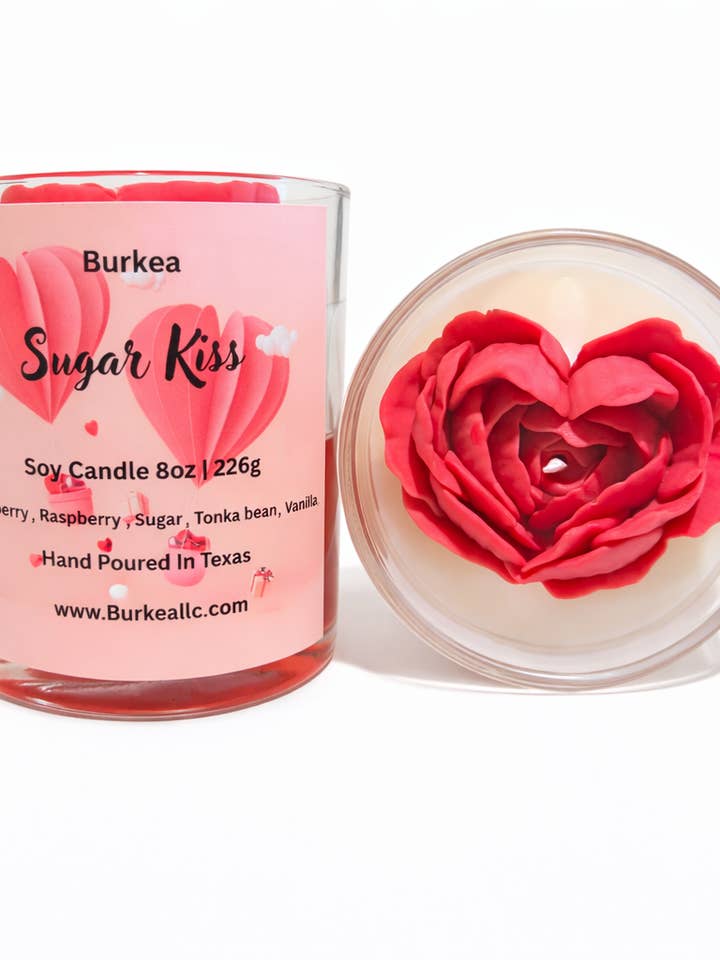 Sugar Kiss soy candle 8 oz for wholesale by Burkea llc