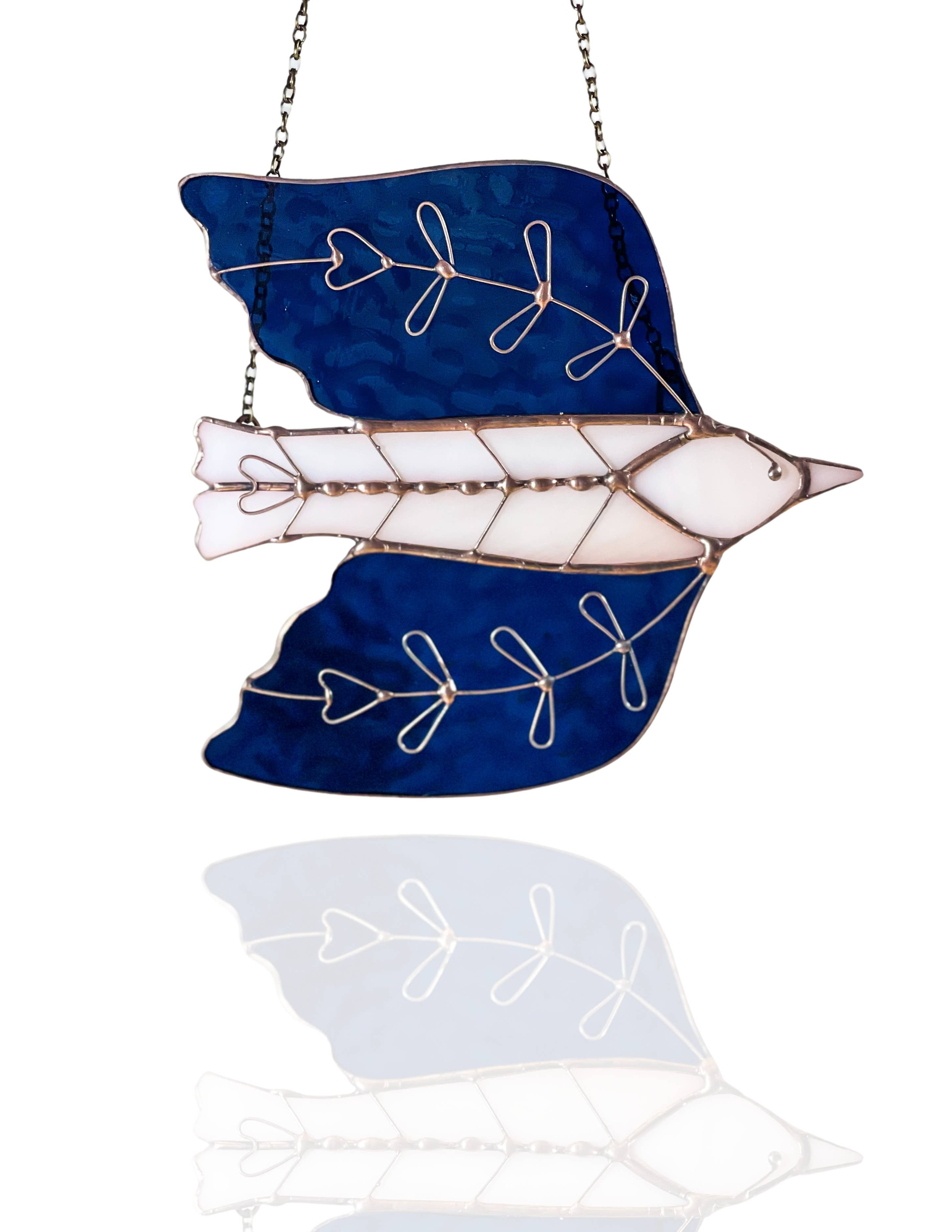 Samara Designs Studio – wholesale Suncatcher – Stained Glass Folk Art Bird0