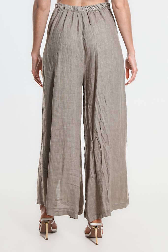 TINA Stephens Italy/Tees By Tina - Vente Pantalon – femme - Pantalon en lin à boutons Gracelynn (PL135)18