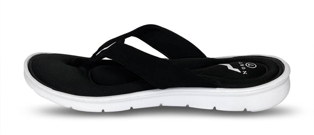 Eastern Off Price – wholesale Sandals – Women's – Norty - Women's Memory Foam Sandals 42297 Black/White1