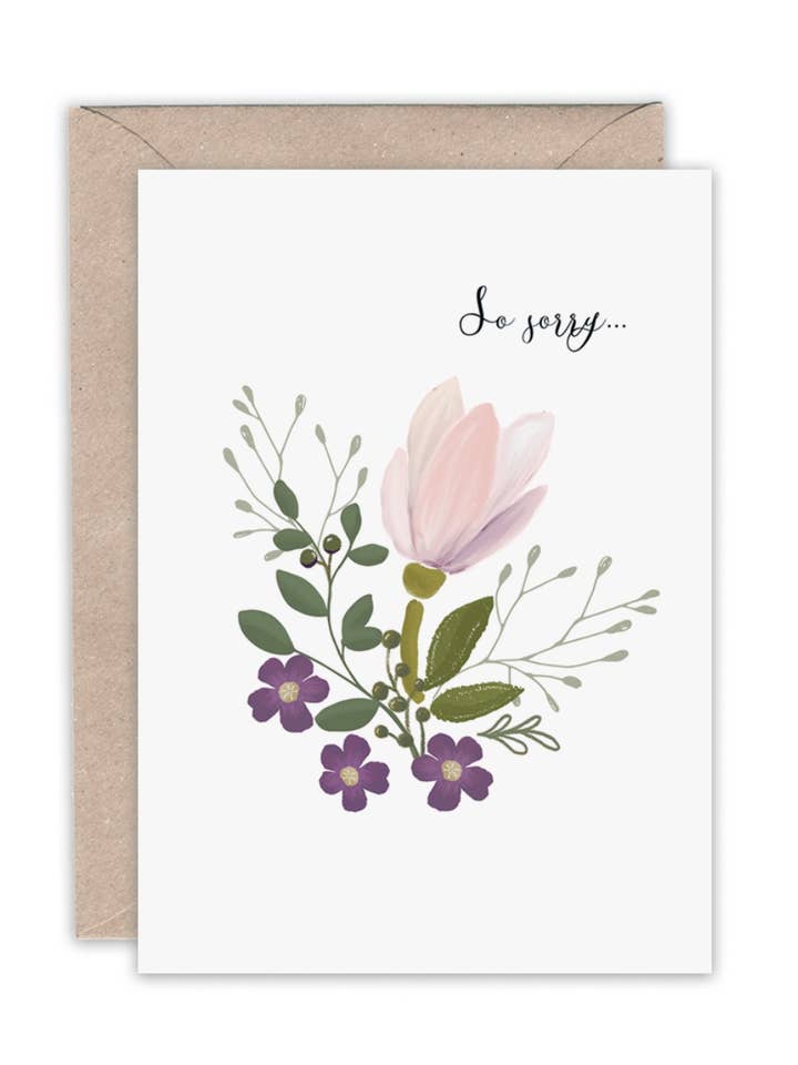 MAGNOLIA BLOOM SYMPATHY CARD for wholesale by Emma Bryan Design