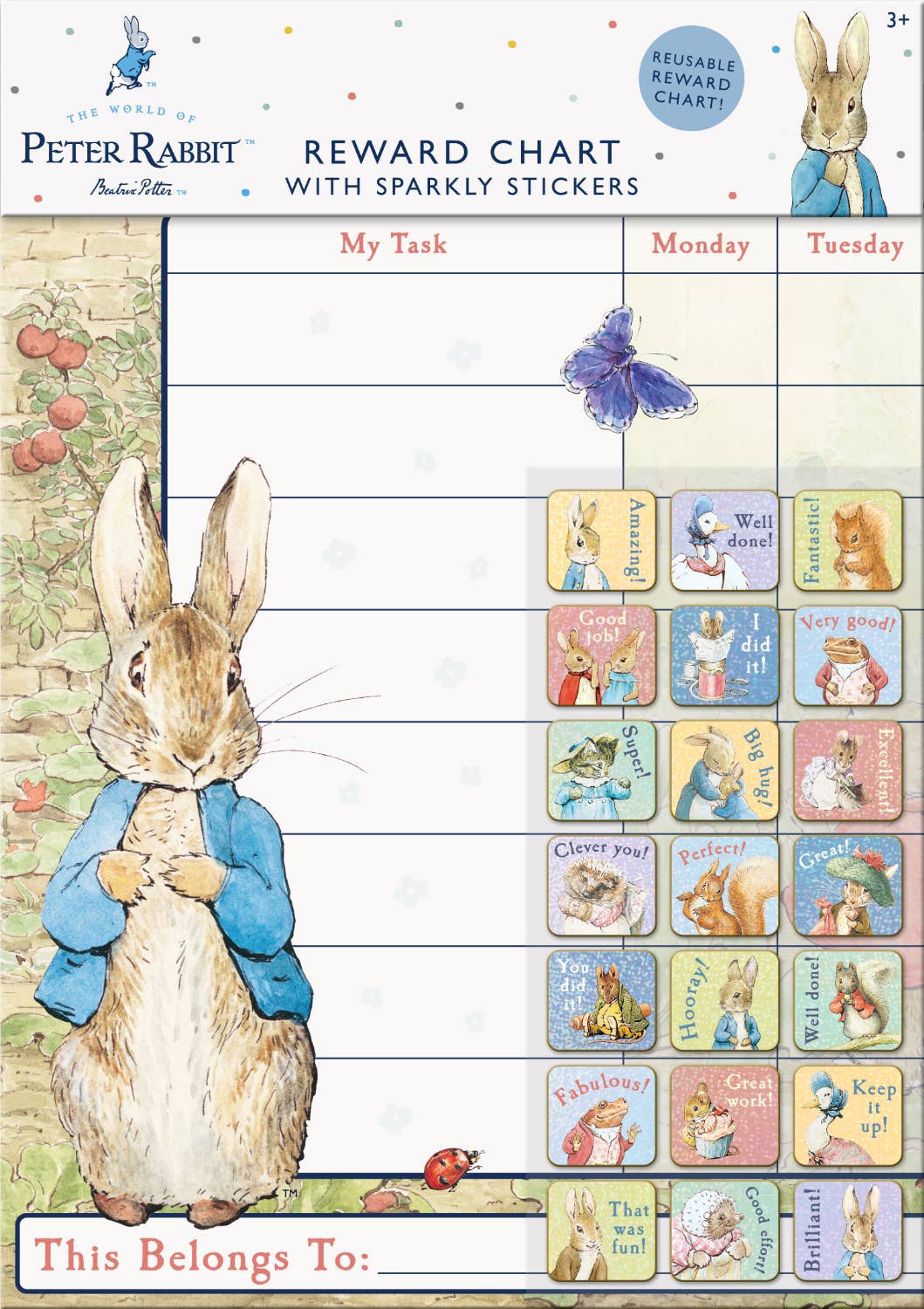 Paper Projects Ltd – wholesale Sticker – Child & baby – Peter Rabbit Reward Chart0