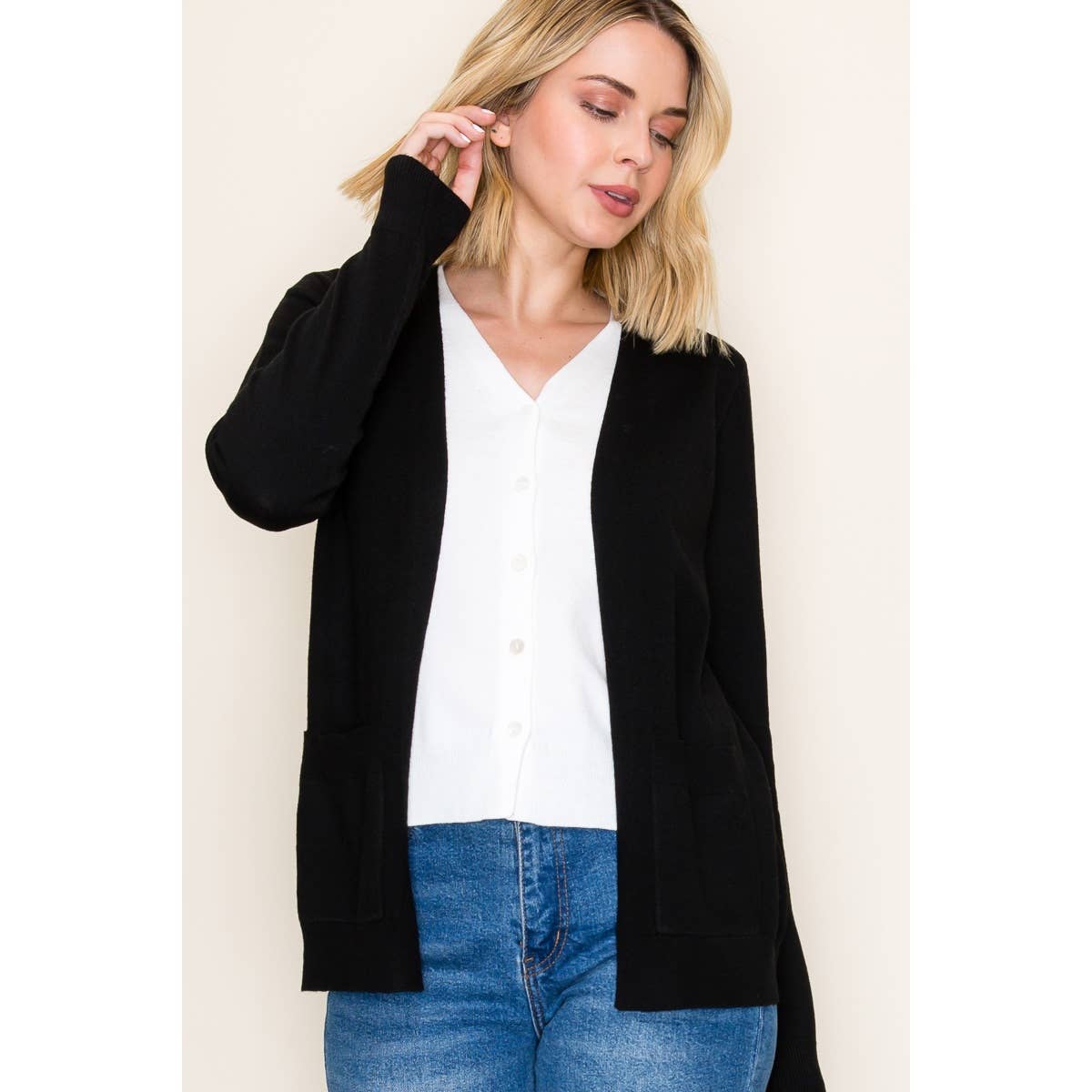 STACCATO - Vendita all'ingrosso Cardigan - Donna - CARDIGAN MAGLIONE SCOLLO A V 2FER12