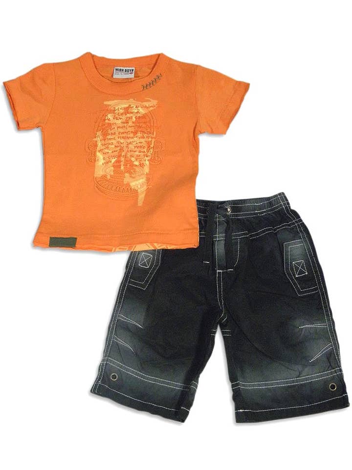 Eastern Off Price - Wholesale Top & Short Set - Kids - Mish Mish Baby Boy Infant Cotton Knit Short Sleeve Short Set2