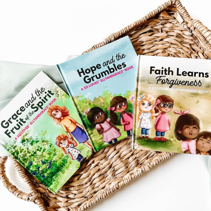 EllyandGrace - Venta al por mayor Muñeca - Niños - Juego de muñecas de lino y libro cristiano «Hope & the Grumbles»9