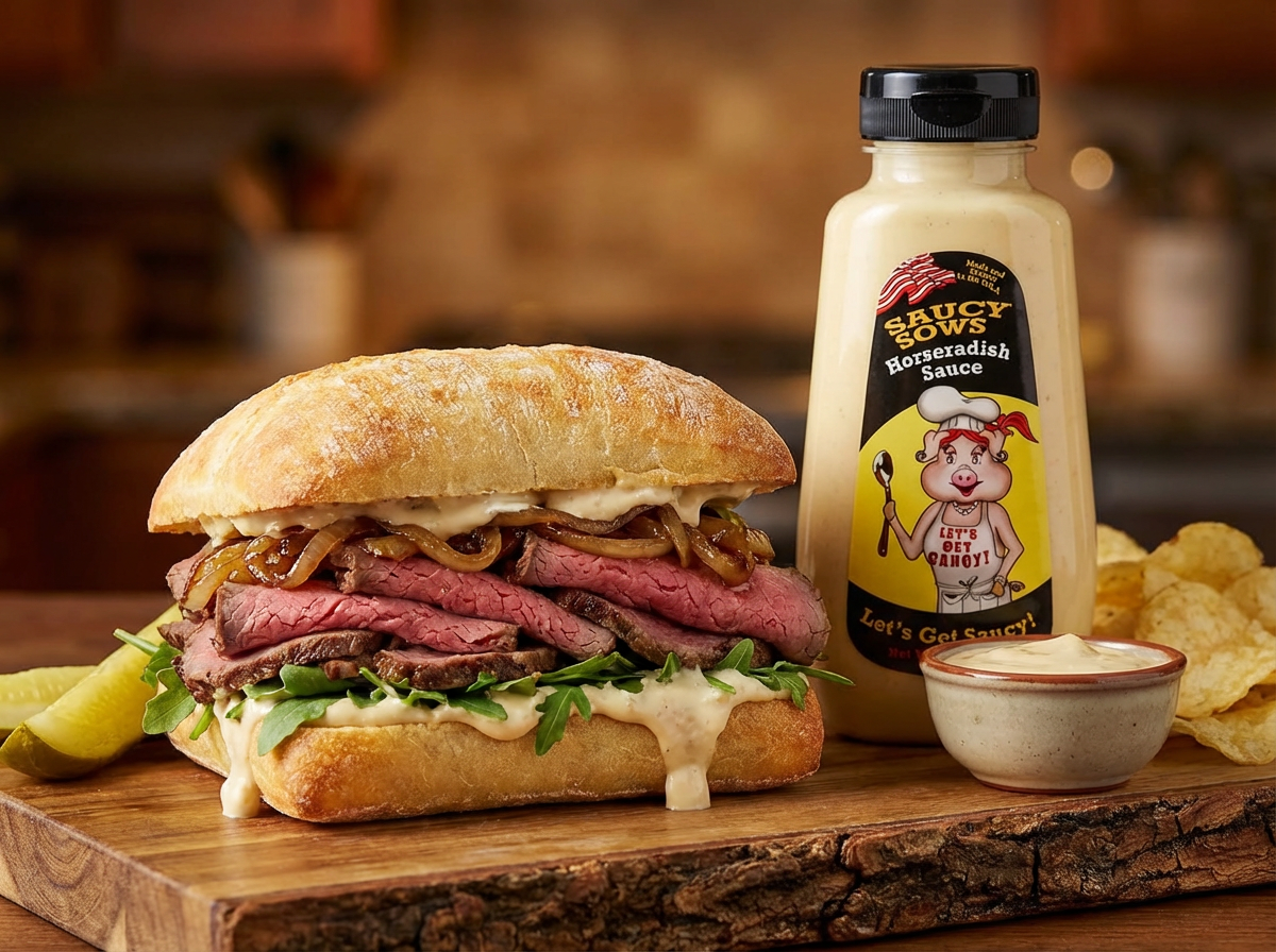 Saucy Sows - Wholesale Sauce - Original Horseradish Sauce 12oz / Case of 6 Bottles1