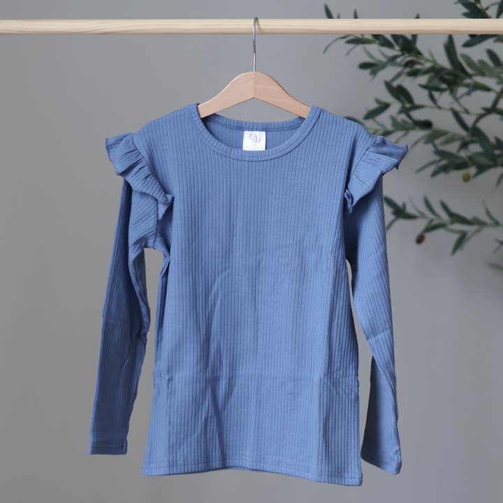 Periwinkle Frill Top voor wholesale door Belle + Bea Basics
